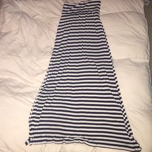 Charlotte Russe Striped Maxi Skirt with side slit